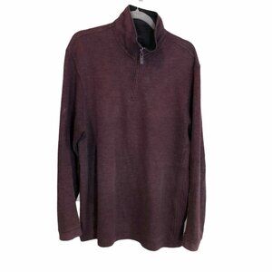 Haggar maroon Half zip burgundy pullover